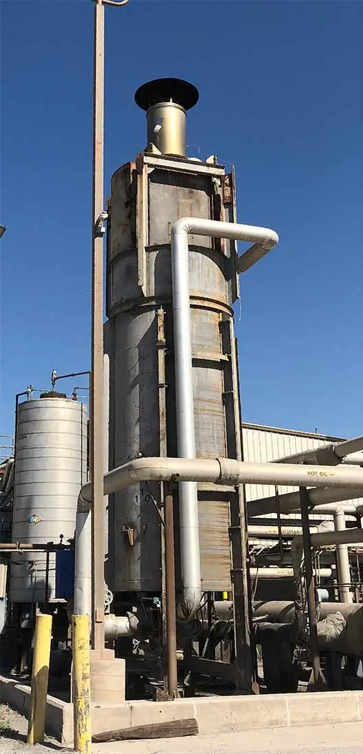 A smokestack at Fontana Paper Mills